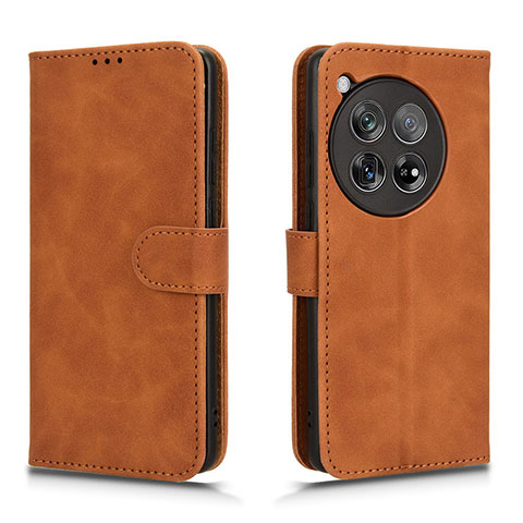 Funda de Cuero Cartera con Soporte Carcasa L01Z para OnePlus Ace 3 5G Marron