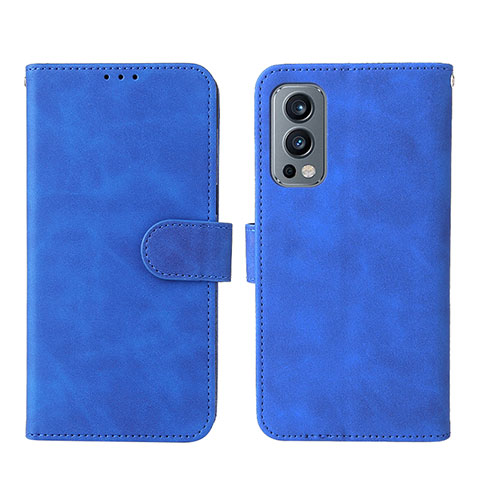 Funda de Cuero Cartera con Soporte Carcasa L01Z para OnePlus Nord 2 5G Azul