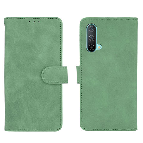 Funda de Cuero Cartera con Soporte Carcasa L01Z para OnePlus Nord CE 5G Verde