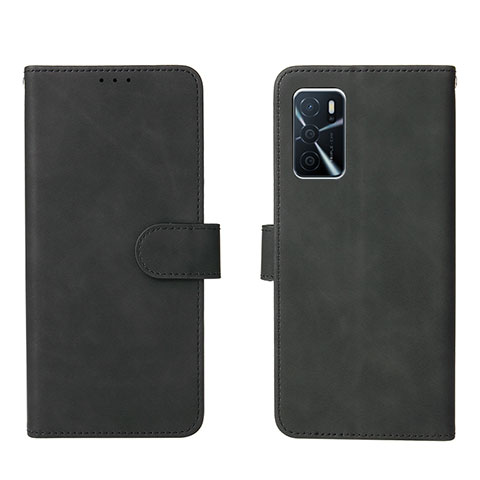 Funda de Cuero Cartera con Soporte Carcasa L01Z para Oppo A16s Negro