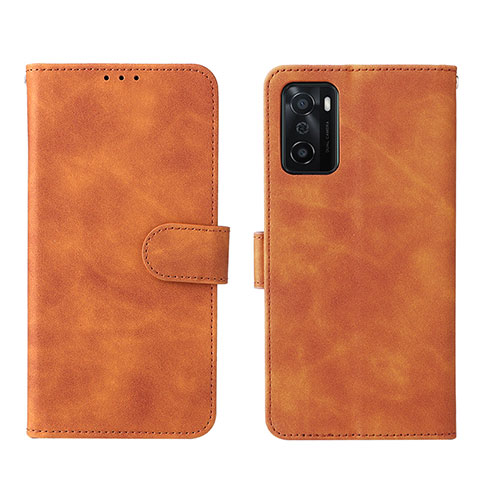 Funda de Cuero Cartera con Soporte Carcasa L01Z para Oppo A55S 5G Marron