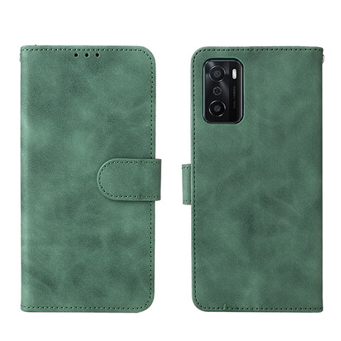 Funda de Cuero Cartera con Soporte Carcasa L01Z para Oppo A55S 5G Verde