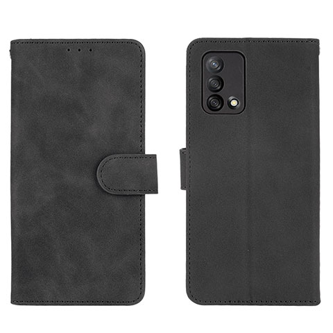 Funda de Cuero Cartera con Soporte Carcasa L01Z para Oppo A74 4G Negro