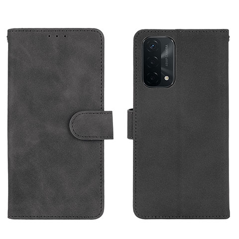 Funda de Cuero Cartera con Soporte Carcasa L01Z para Oppo A74 5G Negro