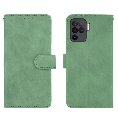 Funda de Cuero Cartera con Soporte Carcasa L01Z para Oppo A94 4G Verde