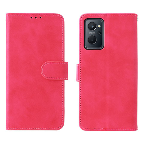 Funda de Cuero Cartera con Soporte Carcasa L01Z para Oppo A96 4G Rosa Roja