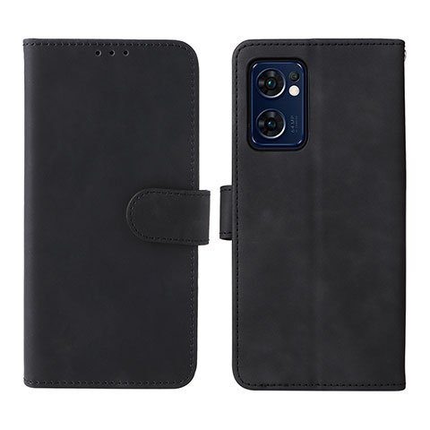 Funda de Cuero Cartera con Soporte Carcasa L01Z para Oppo Find X5 Lite 5G Negro