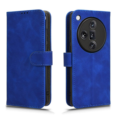 Funda de Cuero Cartera con Soporte Carcasa L01Z para Oppo Find X7 Ultra 5G Azul