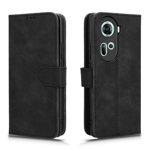 Funda de Cuero Cartera con Soporte Carcasa L01Z para Oppo Reno11 5G Negro