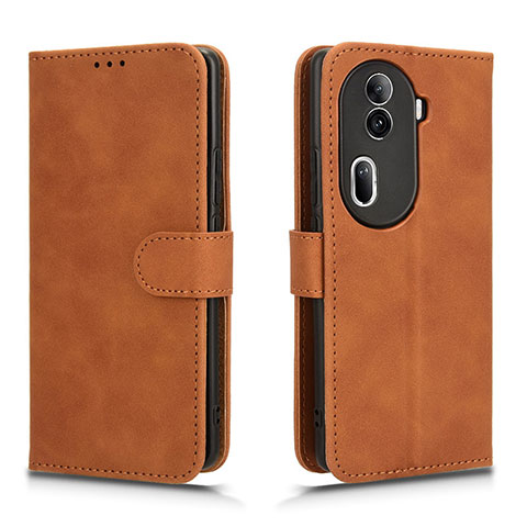 Funda de Cuero Cartera con Soporte Carcasa L01Z para Oppo Reno11 Pro 5G Marron