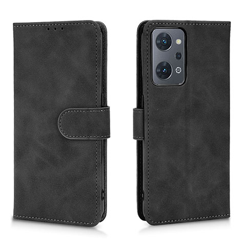 Funda de Cuero Cartera con Soporte Carcasa L01Z para Oppo Reno7 A Negro