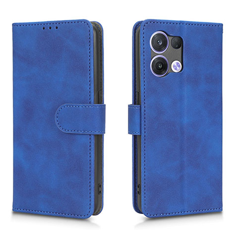 Funda de Cuero Cartera con Soporte Carcasa L01Z para Oppo Reno8 5G Azul