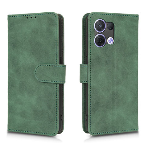 Funda de Cuero Cartera con Soporte Carcasa L01Z para Oppo Reno8 5G Verde