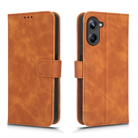 Funda de Cuero Cartera con Soporte Carcasa L01Z para Realme 10 Pro 5G Marron