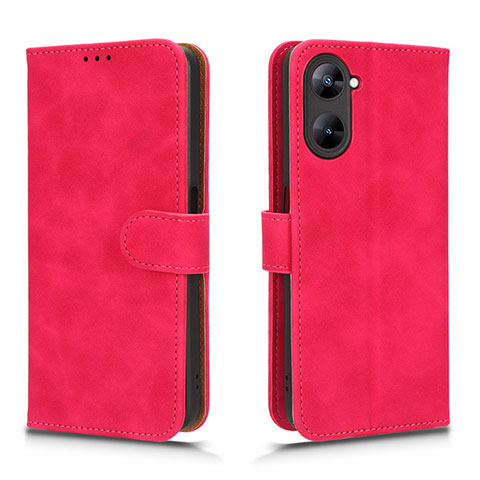 Funda de Cuero Cartera con Soporte Carcasa L01Z para Realme 10S 5G Rosa Roja