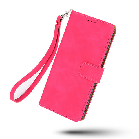 Funda de Cuero Cartera con Soporte Carcasa L01Z para Realme C21Y Rosa Roja