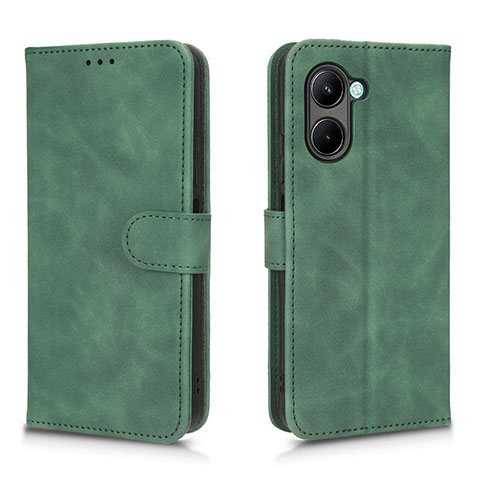 Funda de Cuero Cartera con Soporte Carcasa L01Z para Realme C33 (2023) Verde