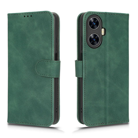 Funda de Cuero Cartera con Soporte Carcasa L01Z para Realme C55 Verde