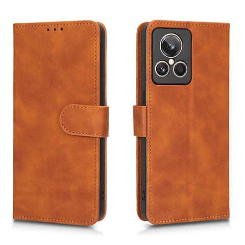 Funda de Cuero Cartera con Soporte Carcasa L01Z para Realme GT2 Master Explorer Marron