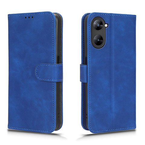 Funda de Cuero Cartera con Soporte Carcasa L01Z para Realme V20 5G Azul