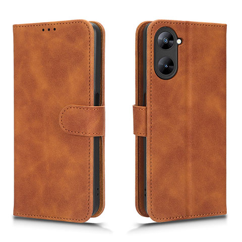 Funda de Cuero Cartera con Soporte Carcasa L01Z para Realme V20 5G Marron