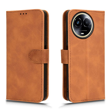 Funda de Cuero Cartera con Soporte Carcasa L01Z para Realme V50s 5G Marron