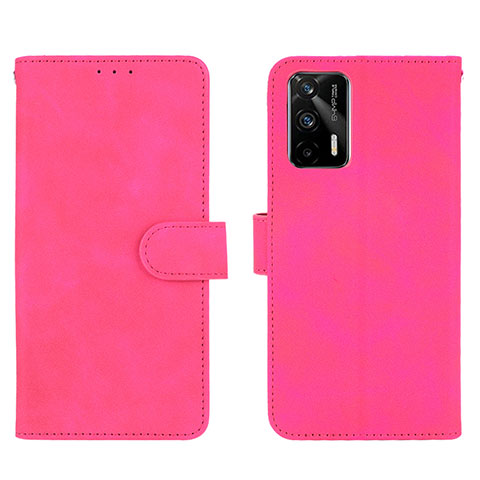 Funda de Cuero Cartera con Soporte Carcasa L01Z para Realme X7 Max 5G Rosa Roja