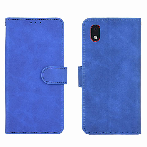 Funda de Cuero Cartera con Soporte Carcasa L01Z para Samsung Galaxy A01 Core Azul