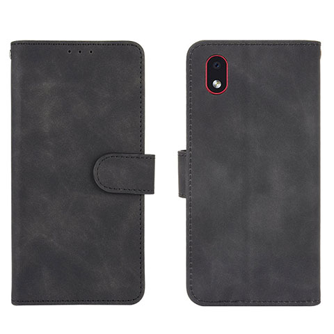 Funda de Cuero Cartera con Soporte Carcasa L01Z para Samsung Galaxy A01 Core Negro