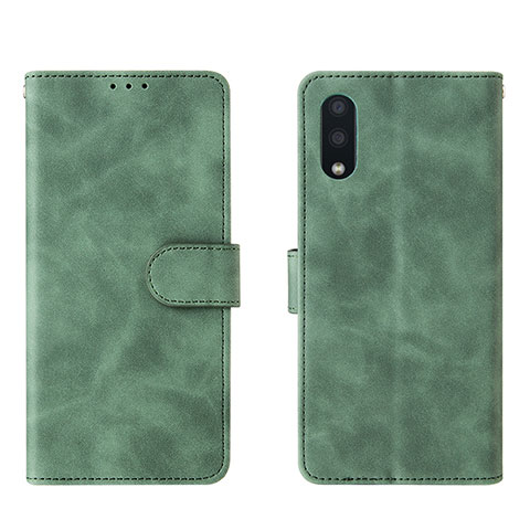 Funda de Cuero Cartera con Soporte Carcasa L01Z para Samsung Galaxy A02 Verde