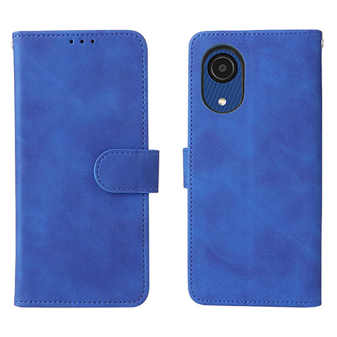 Funda de Cuero Cartera con Soporte Carcasa L01Z para Samsung Galaxy A03 Core Azul