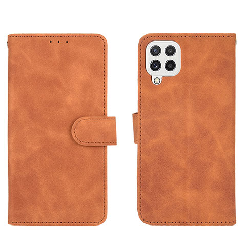 Funda de Cuero Cartera con Soporte Carcasa L01Z para Samsung Galaxy A22 4G Marron