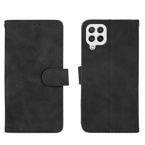 Funda de Cuero Cartera con Soporte Carcasa L01Z para Samsung Galaxy A22 4G Negro