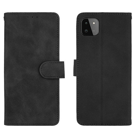 Funda de Cuero Cartera con Soporte Carcasa L01Z para Samsung Galaxy A22 5G Negro