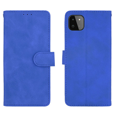 Funda de Cuero Cartera con Soporte Carcasa L01Z para Samsung Galaxy A22s 5G Azul