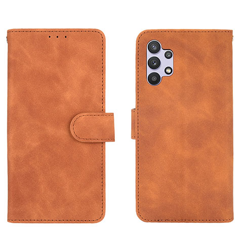 Funda de Cuero Cartera con Soporte Carcasa L01Z para Samsung Galaxy A32 4G Marron