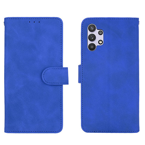 Funda de Cuero Cartera con Soporte Carcasa L01Z para Samsung Galaxy A32 5G Azul