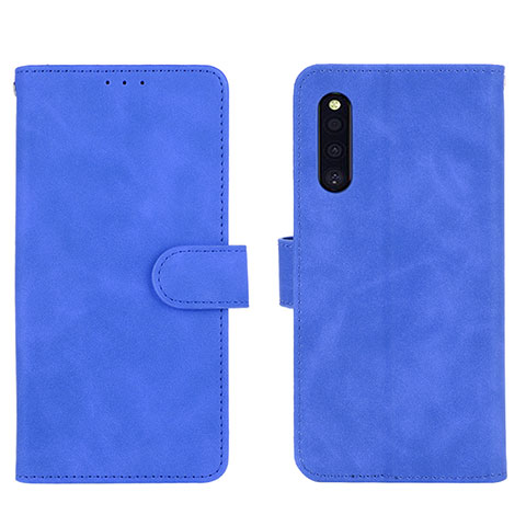 Funda de Cuero Cartera con Soporte Carcasa L01Z para Samsung Galaxy A41 SC-41A Azul