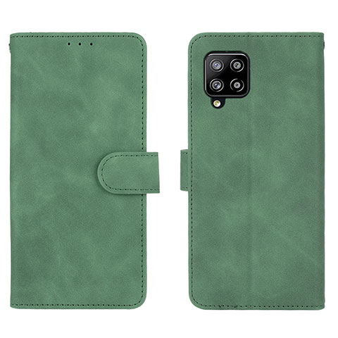 Funda de Cuero Cartera con Soporte Carcasa L01Z para Samsung Galaxy A42 5G Verde