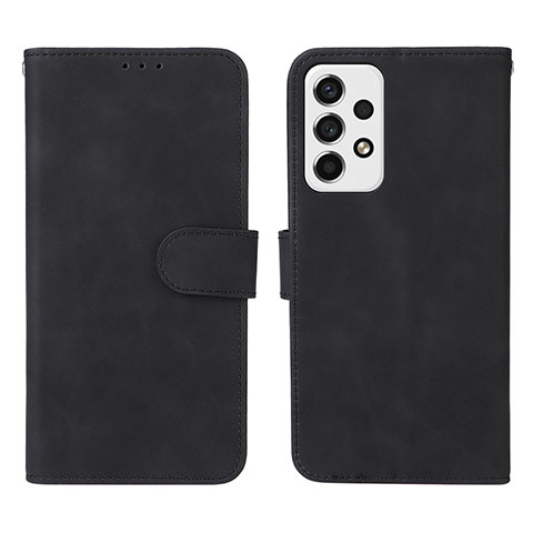 Funda de Cuero Cartera con Soporte Carcasa L01Z para Samsung Galaxy A53 5G Negro