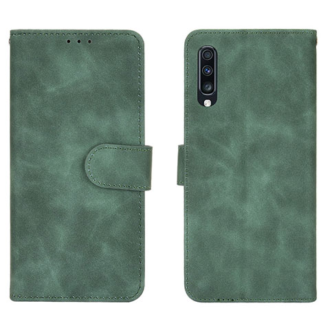 Funda de Cuero Cartera con Soporte Carcasa L01Z para Samsung Galaxy A70S Verde