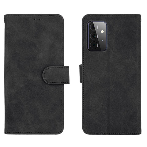 Funda de Cuero Cartera con Soporte Carcasa L01Z para Samsung Galaxy A72 4G Negro