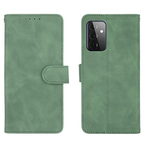 Funda de Cuero Cartera con Soporte Carcasa L01Z para Samsung Galaxy A72 5G Verde