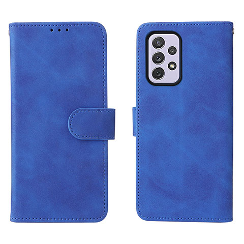 Funda de Cuero Cartera con Soporte Carcasa L01Z para Samsung Galaxy A73 5G Azul