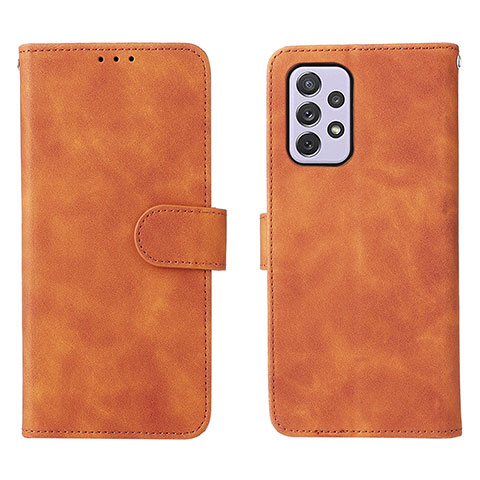 Funda de Cuero Cartera con Soporte Carcasa L01Z para Samsung Galaxy A73 5G Marron