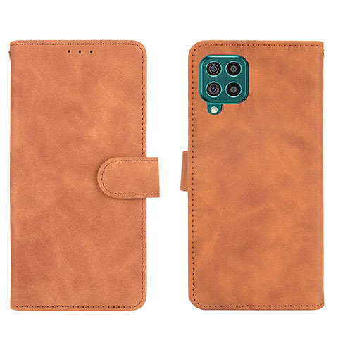 Funda de Cuero Cartera con Soporte Carcasa L01Z para Samsung Galaxy F62 5G Marron