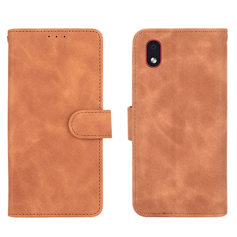 Funda de Cuero Cartera con Soporte Carcasa L01Z para Samsung Galaxy M01 Core Marron