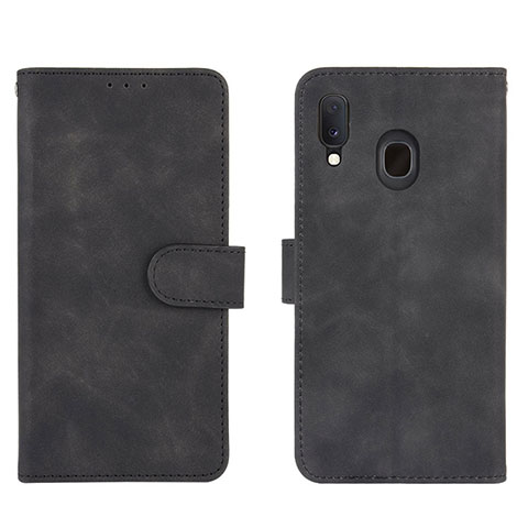 Funda de Cuero Cartera con Soporte Carcasa L01Z para Samsung Galaxy M10S Negro