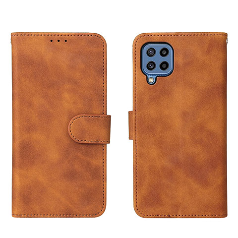 Funda de Cuero Cartera con Soporte Carcasa L01Z para Samsung Galaxy M32 4G Marron