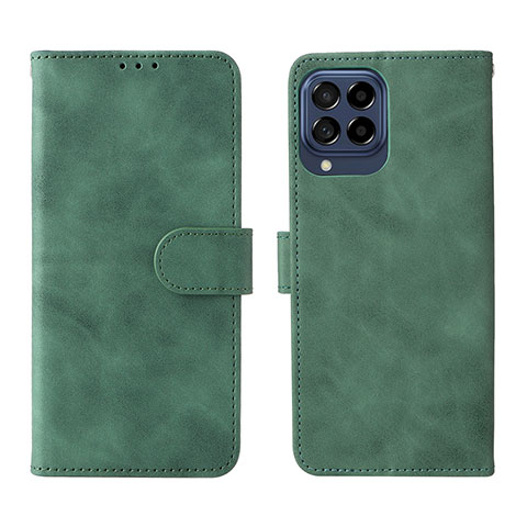 Funda de Cuero Cartera con Soporte Carcasa L01Z para Samsung Galaxy M53 5G Verde